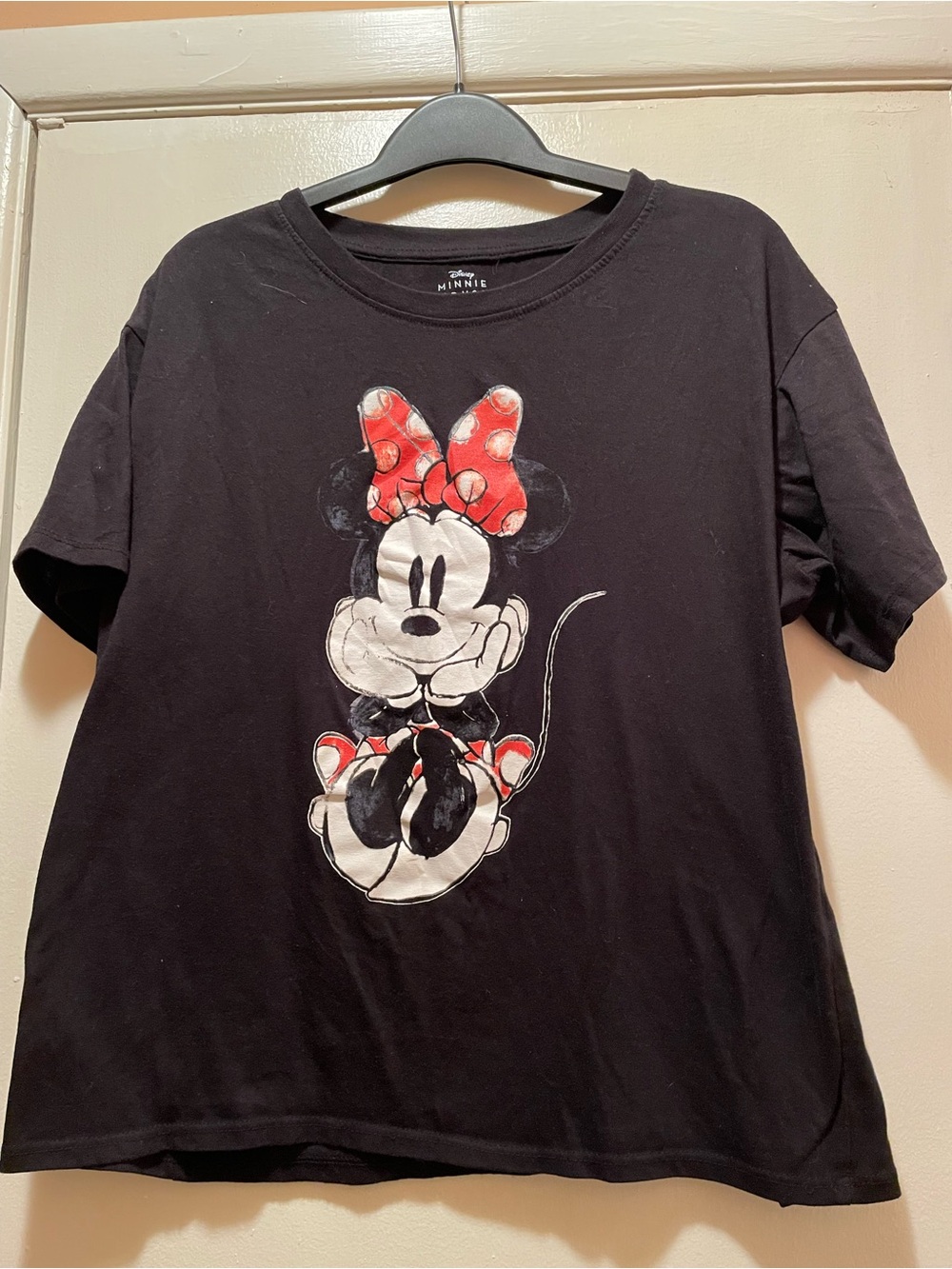 Mouse Black Kids Graphic Tee with Red Bow